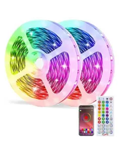 Rola led RGB , vibrante pe muzica cu telecomanda si control din smatphone 10 m