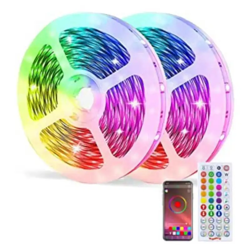 Rola led RGB , vibrante pe muzica cu telecomanda si control din smatphone 10 m
