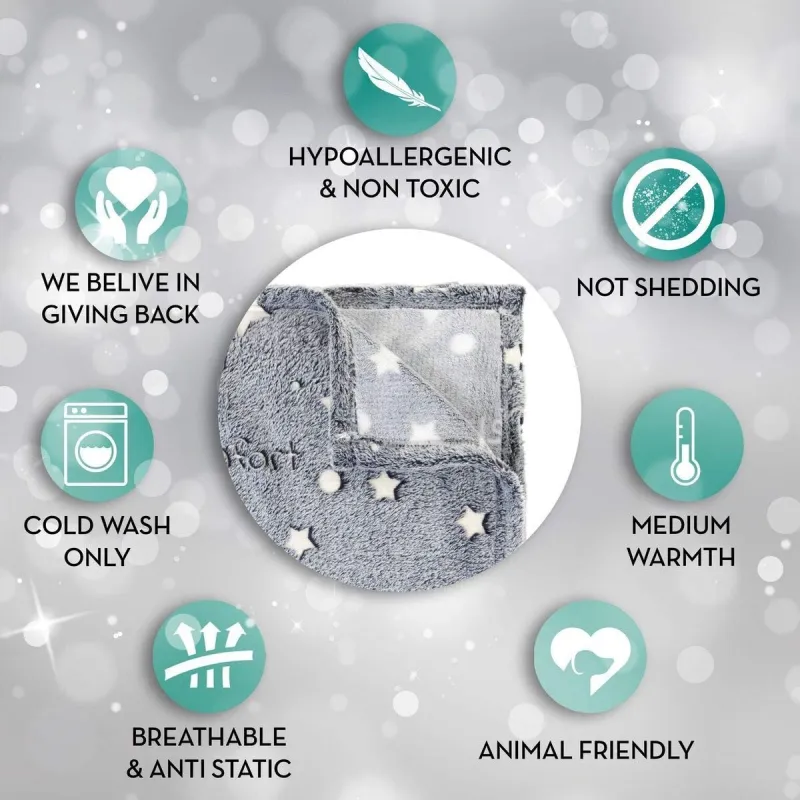 Pătură magică, pufoasa, care strălucește în întuneric