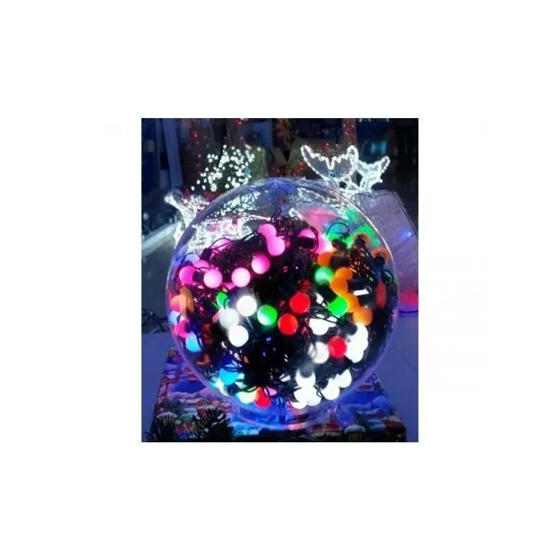 Instalatie multicolora cu globulete, 50 bulbi cherry red-mag.ro