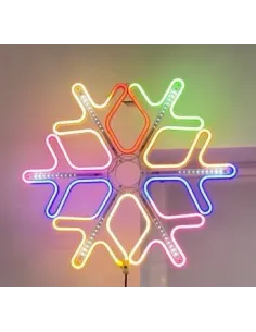 Fulg de nea LED, RBG tub, cu turturi meteoriti de lumini