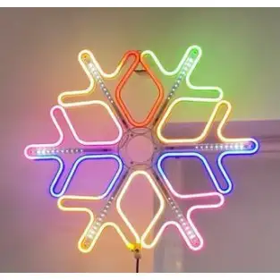 Fulg de nea LED, RBG tub, cu turturi meteoriti de lumini