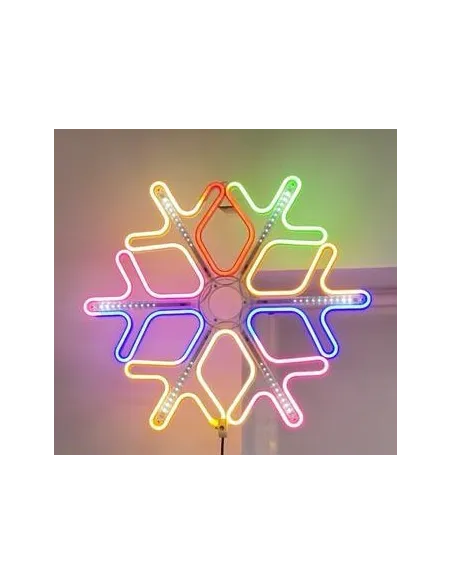 Fulg de nea LED, RBG tub, cu turturi meteoriti de lumini