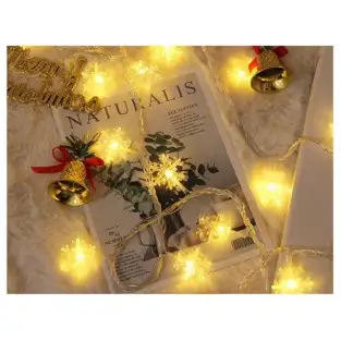 Instalatie 100 LED fulgi nea LED, 10 m, alb cald 2