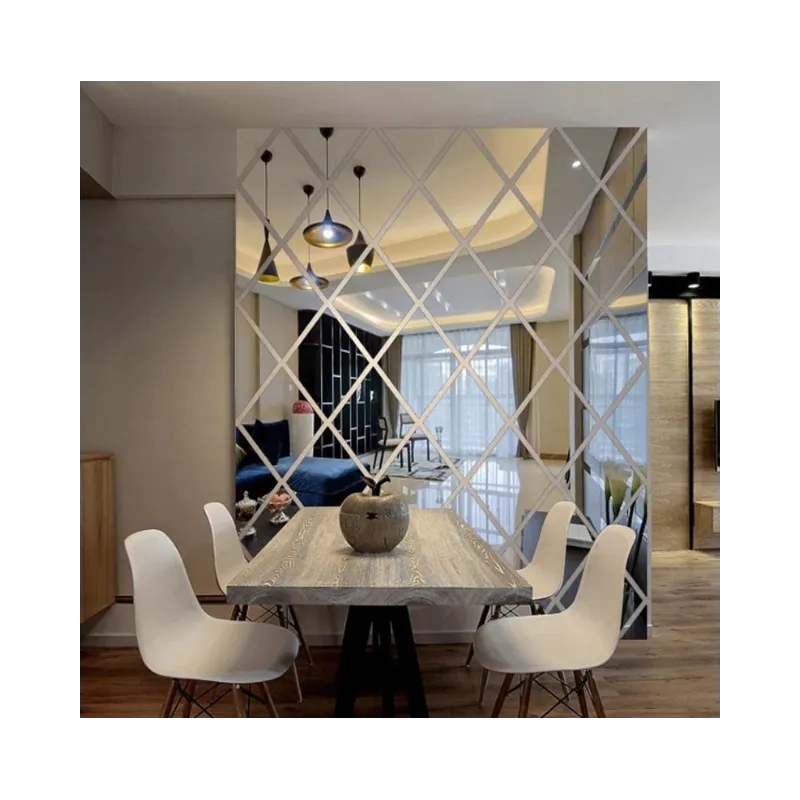 Oglinzi acrilice diamant romb sticker auto-adeziv 50 x 100 cm