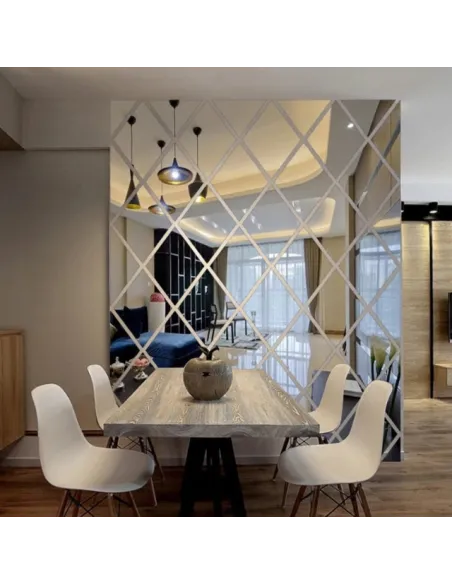 Oglinzi acrilice diamant romb sticker auto-adeziv 50 x 100 cm