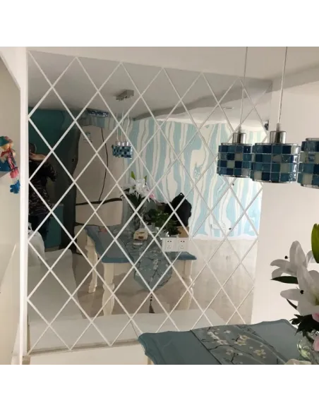 Oglinzi acrilice diamant romb sticker auto-adeziv 50 x 100 cm