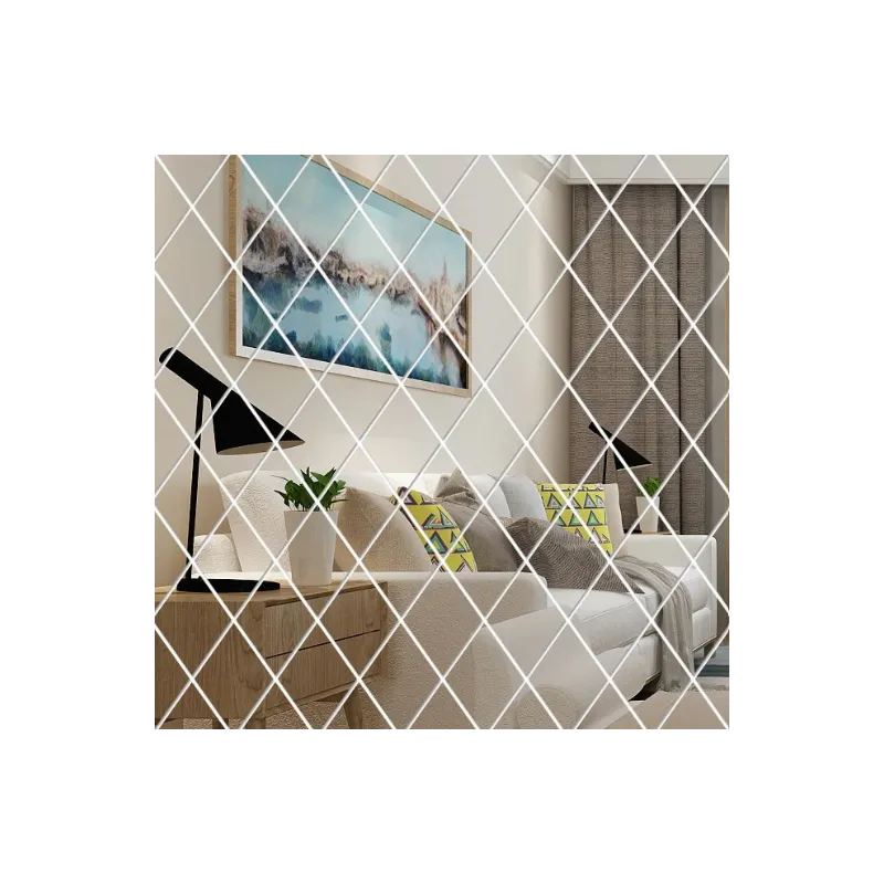 Oglinzi acrilice diamant romb sticker auto-adeziv 50 x 100 cm
