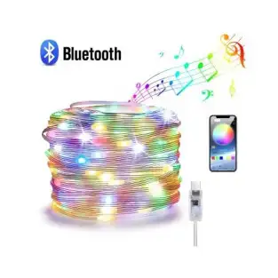 Instalatie tip banda smart, 100 Led, RGB, 10m, APP , USB, jocuri de lumini in functie de ritm muzica