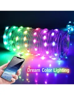Instalatie tip banda smart, 100 Led, RGB, 10m, APP , USB, jocuri de lumini in functie de ritm muzica 2