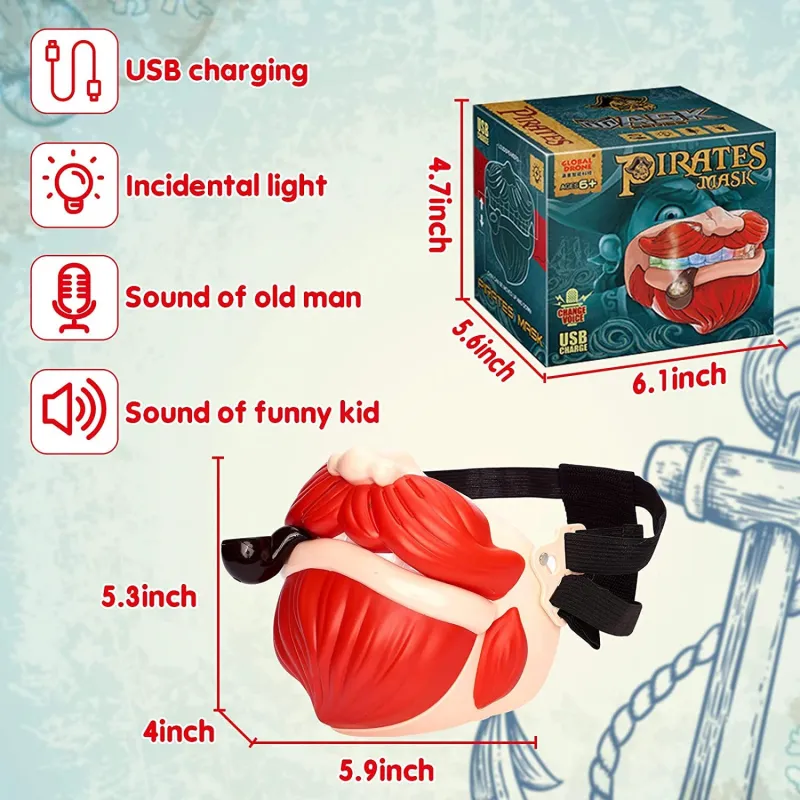 Masca Pirat cu schimbare de voce si LED
