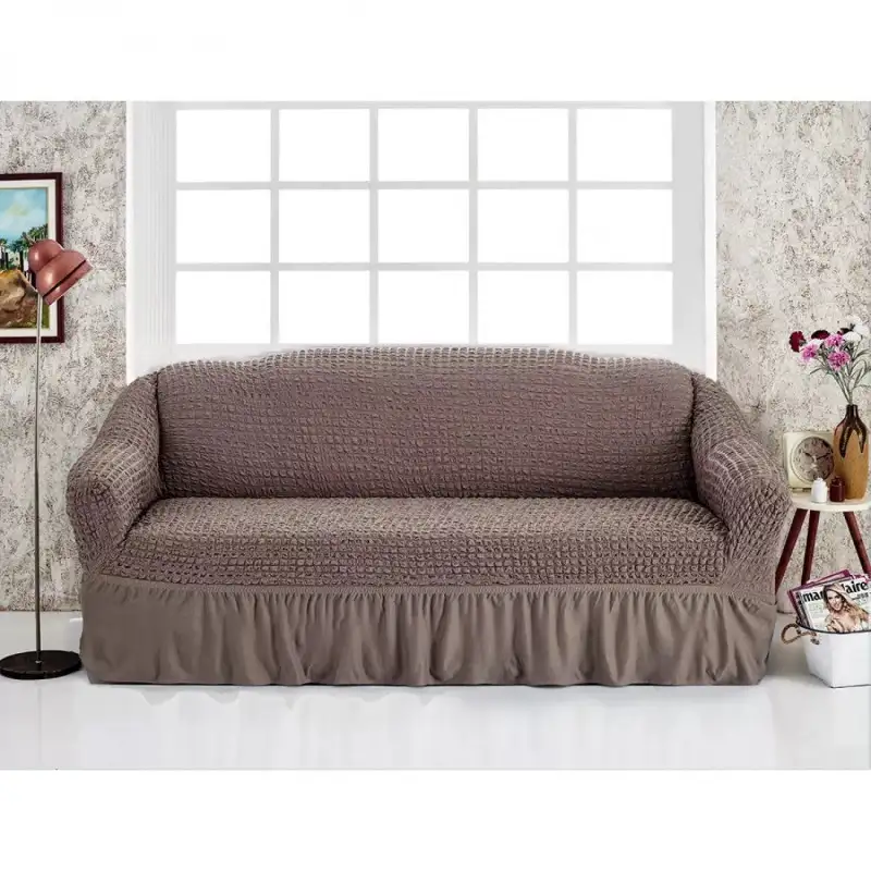 Husa Canapea 3 locuri, elastica si creponata - bej