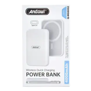 Baterie externa, incarcare wireless universala, magsafe, suport quick charging, 4000mAh 2