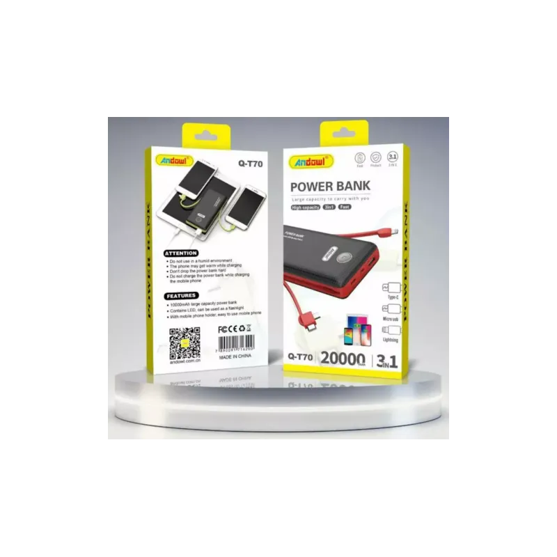 Baterie externa, 3 in 1, 20000mAh