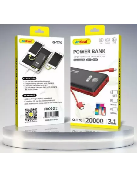 Baterie externa, 3 in 1, 20000mAh