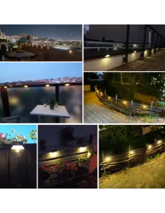 Set 4 lampi solare pentru trepte sau balcon cu senzor de lumina 2