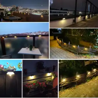 Set 4 lampi solare pentru trepte sau balcon cu senzor de lumina 2