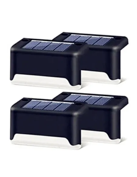 Set 4 lampi solare pentru trepte sau balcon cu senzor de lumina