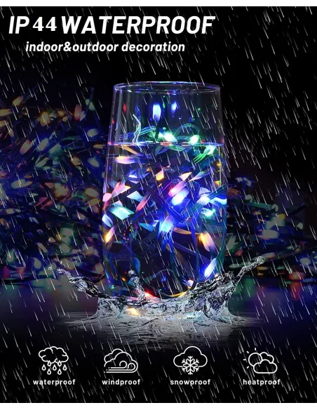 Instalatie tip banda cu led turnat, sir, 50m cu 400 led-uri, , interior/exterior, 8 jocuri de lumini, IP44, 2024