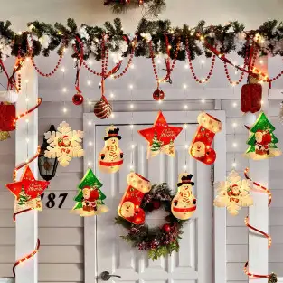 Perdea LED Crăciun 3m – Alb Cald sau Multicolor, Figurine Festive, Interconectabilă, Interior & Exterior