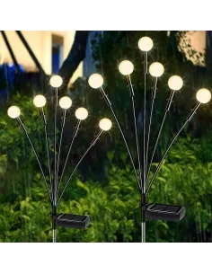 Lampa solara LED Alb Cald, 6 bulbi, decoratiune gradina 2