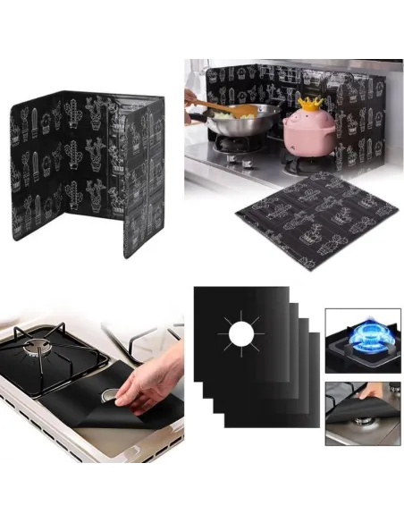 Set 2 x Protectie antistropire + Set 4 x Folie protectie aragaz