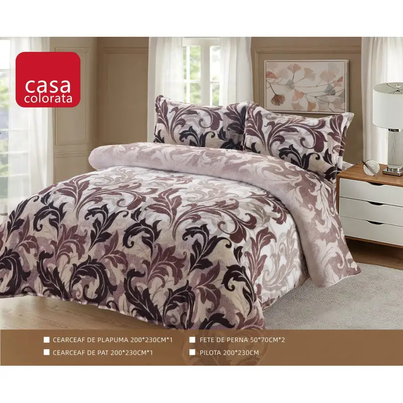 Set Pilota Cocolino groasa cu blanita, 3 Piese, 200x230 cm, 4 Kg