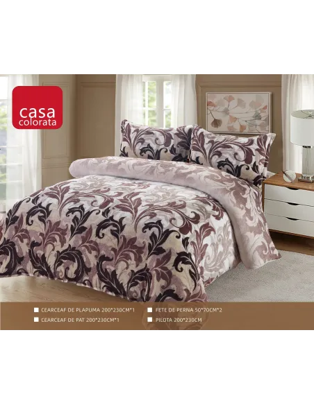 Set Pilota Cocolino groasa cu blanita, 3 Piese, 200x230 cm, 4 Kg