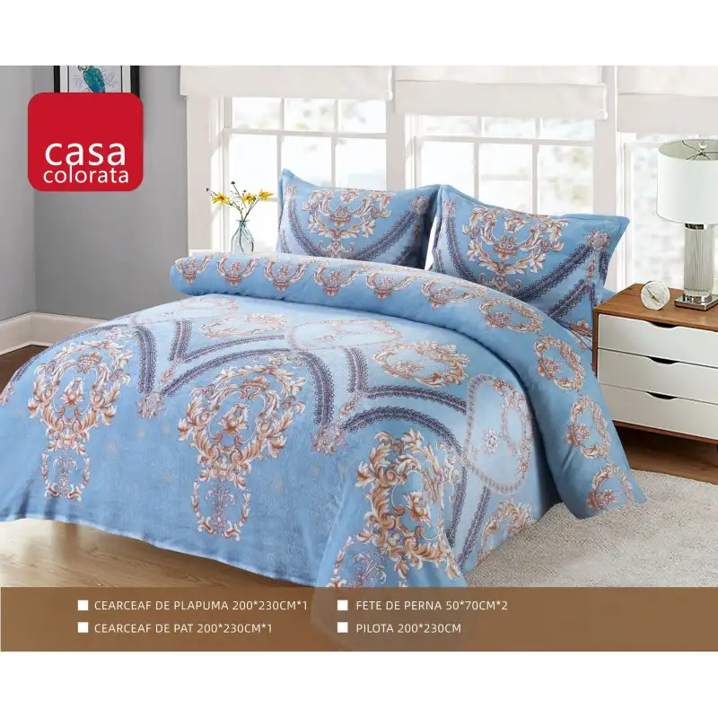 Set Pilota Cocolino groasa cu blanita, 3 Piese, 200x230 cm, 4 Kg