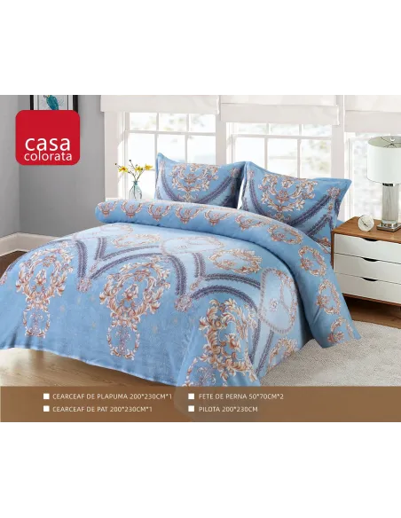 Set Pilota Cocolino groasa cu blanita, 3 Piese, 200x230 cm, 4 Kg