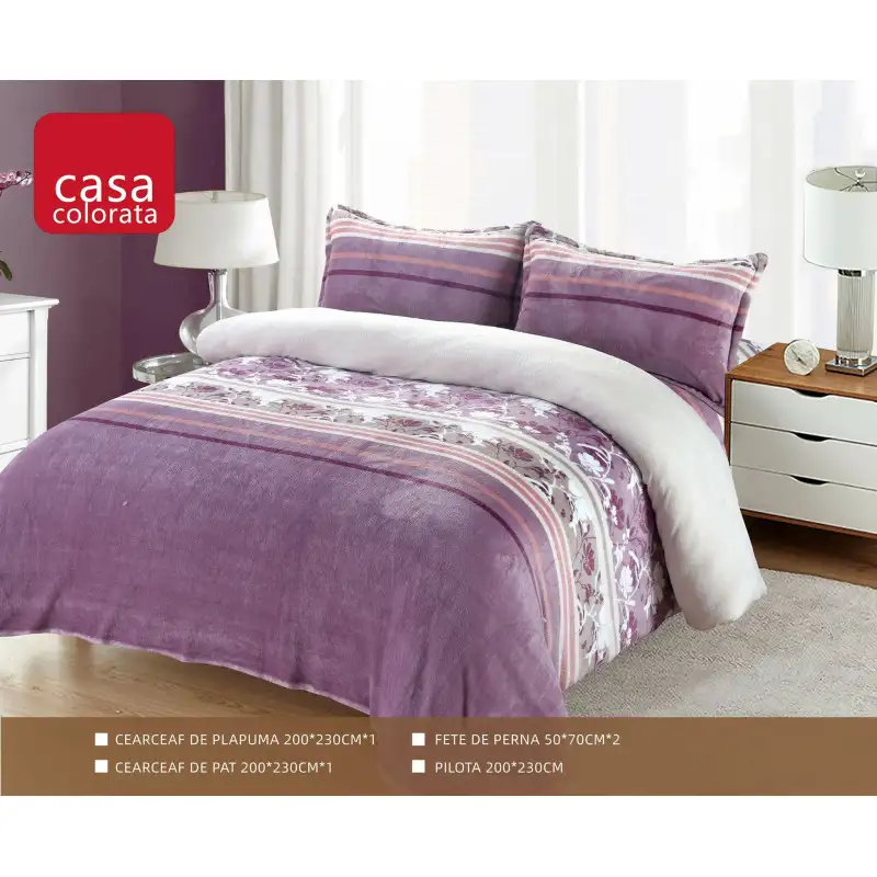Set Pilota Cocolino groasa cu blanita, 3 Piese, 200x230 cm, 4 Kg