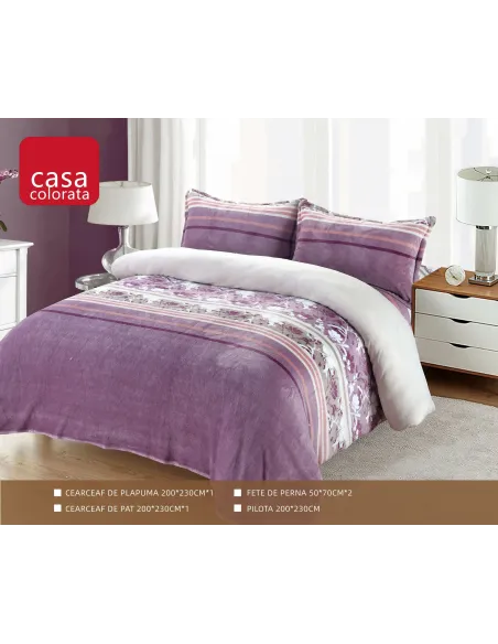 Set Pilota Cocolino groasa cu blanita, 3 Piese, 200x230 cm, 4 Kg