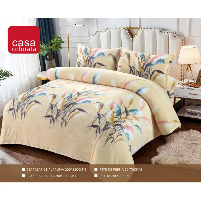 Set Pilota Cocolino groasa cu blanita, 3 Piese, 200x230 cm, 4 Kg