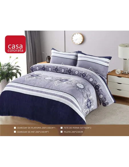 Set Pilota Cocolino groasa cu blanita, 3 Piese, 200x230 cm, 4 Kg