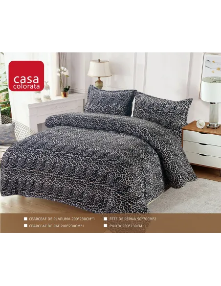 Set Pilota Cocolino groasa cu blanita, 3 Piese, 200x230 cm, 4 Kg