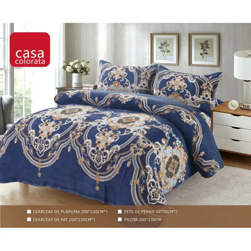 Set Pilota Cocolino groasa cu blanita, 3 Piese, 200x230 cm, 4 Kg