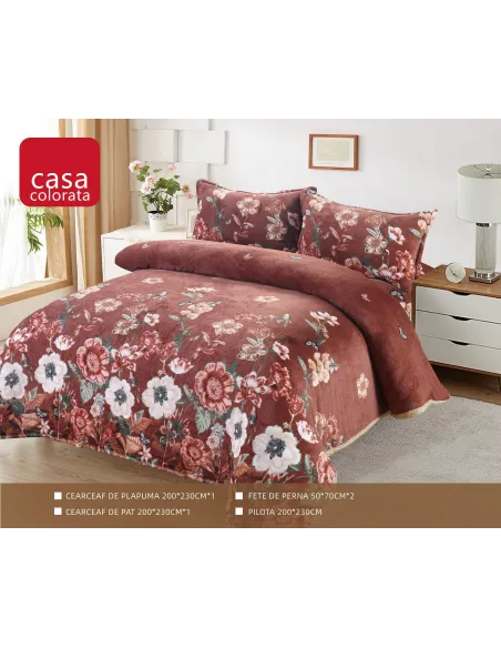 Set Pilota Cocolino groasa cu blanita, 3 Piese, 200x230 cm, 4 Kg