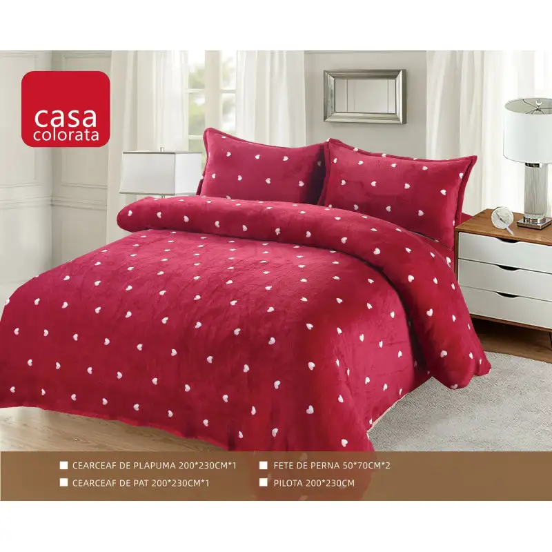 Set Pilota Cocolino groasa cu blanita, 3 Piese, 200x230 cm, 4 Kg