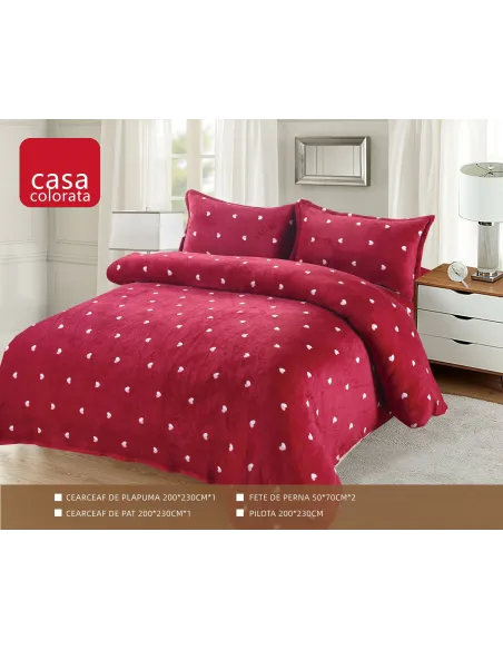 Set Pilota Cocolino groasa cu blanita, 3 Piese, 200x230 cm, 4 Kg
