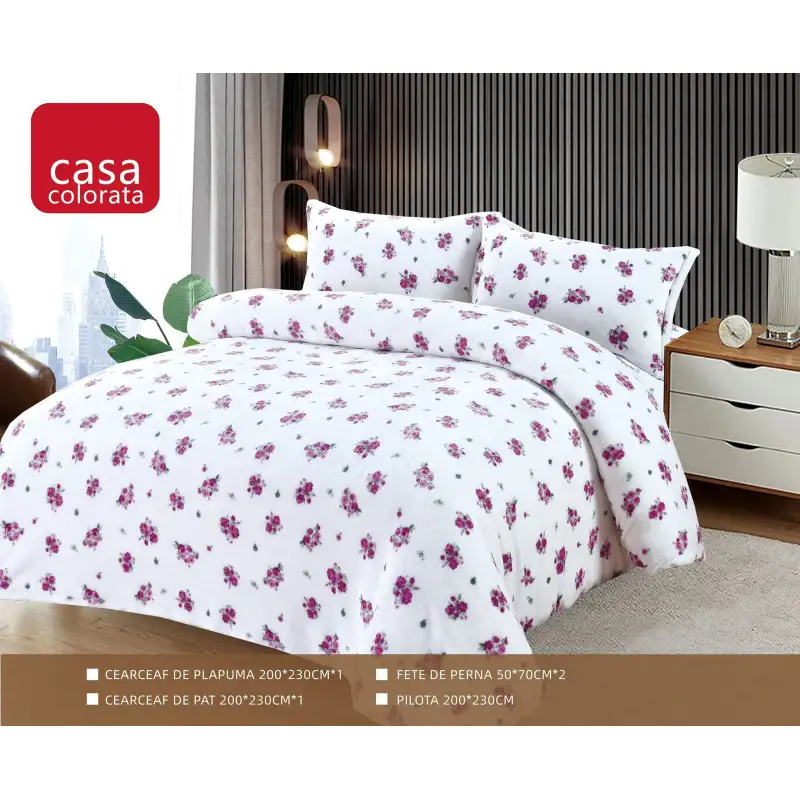 Set Pilota Cocolino groasa cu blanita, 3 Piese, 200x230 cm, 4 Kg