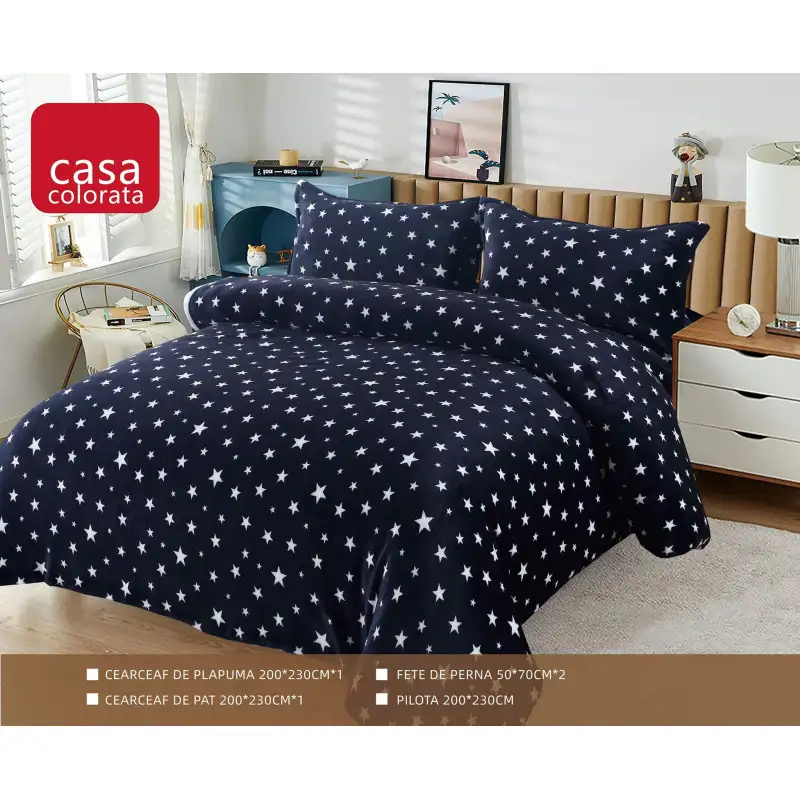 Set Pilota Cocolino groasa cu blanita, 3 Piese, 200x230 cm, 4 Kg
