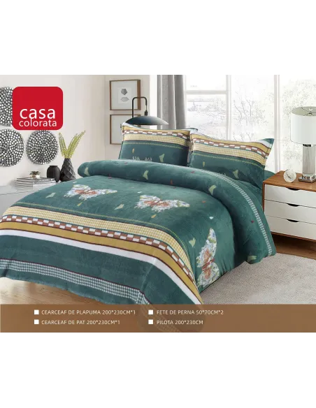 Set Pilota Cocolino groasa cu blanita, 3 Piese, 200x230 cm, 4 Kg