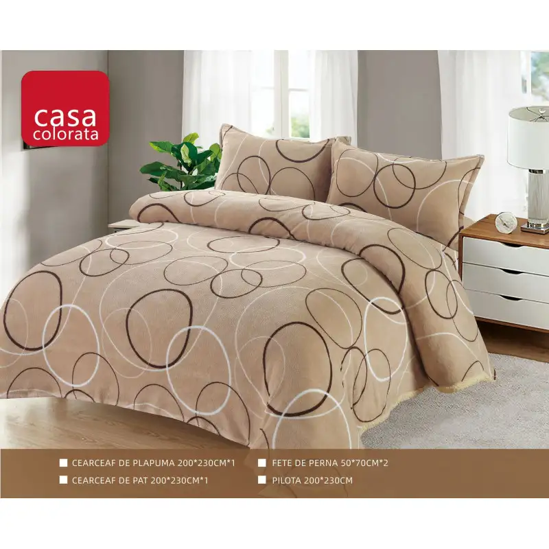 Set Pilota Cocolino groasa cu blanita, 3 Piese, 200x230 cm, 4 Kg