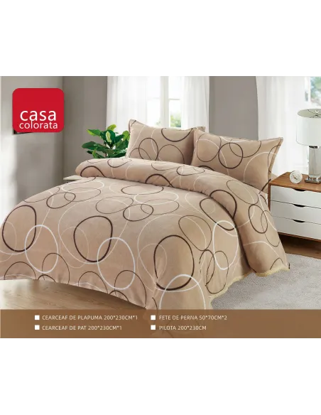 Set Pilota Cocolino groasa cu blanita, 3 Piese, 200x230 cm, 4 Kg
