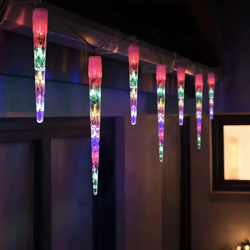 Instalatie SOLARA tip turturi de gheata cu led, 3M, IP44, diverse culori