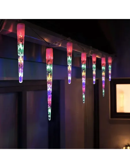 Instalatie tip turturi de gheata cu led, 3M, interconectabili, IP44, diverse culori