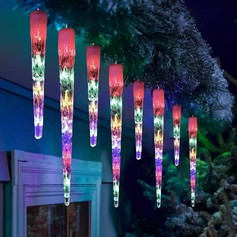 Instalatie SOLARA tip turturi de gheata cu led, 3M, IP44, diverse culori