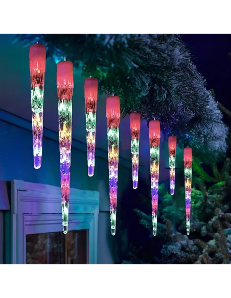 Instalatie tip turturi de gheata cu led, 3M, interconectabili, IP44, diverse culori