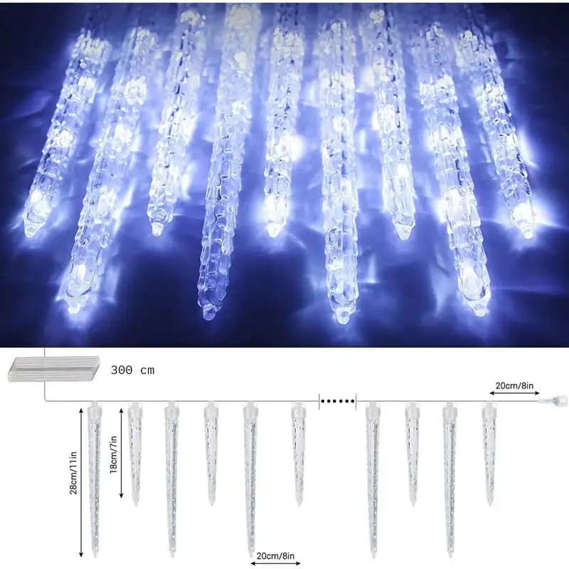 Instalatie SOLARA tip turturi de gheata cu led, 3M, IP44, diverse culori