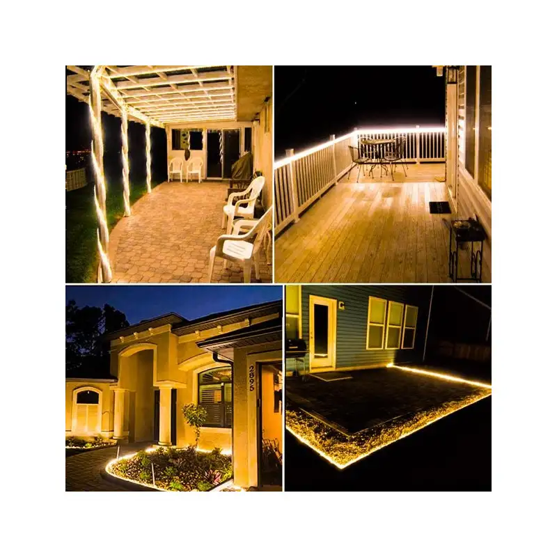 Instalație Furtun LED Solar 10m – Diverse Culori, Interior & Exterior, 8 Moduri de Lumină